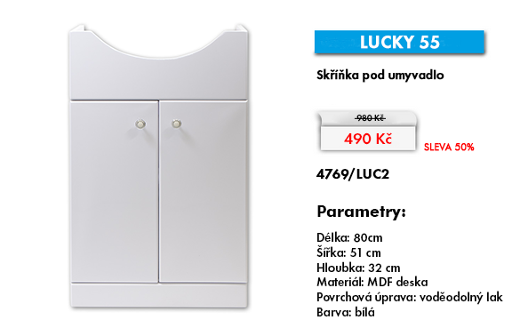 Skříňky pod umyvadlo LUCKY 55 - 80 x 51 x 32 cm